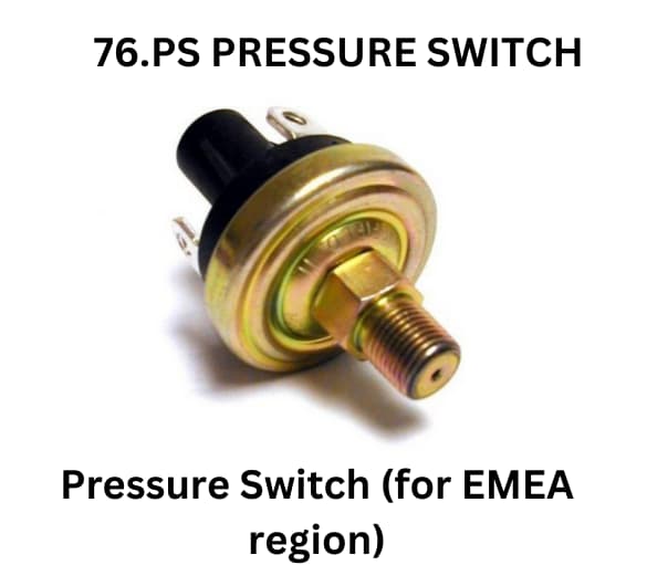 . 76 PPS pressure switch suitable for the EMEA region, emphasizing its precision and durability for effective pressure management